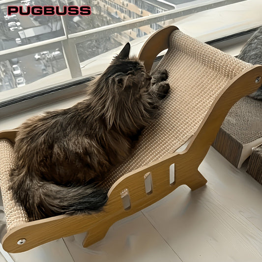 Cat Scratcher Lounge Chair, 2-in-1 Natural Sisal Sofa for Scratching and Resting
