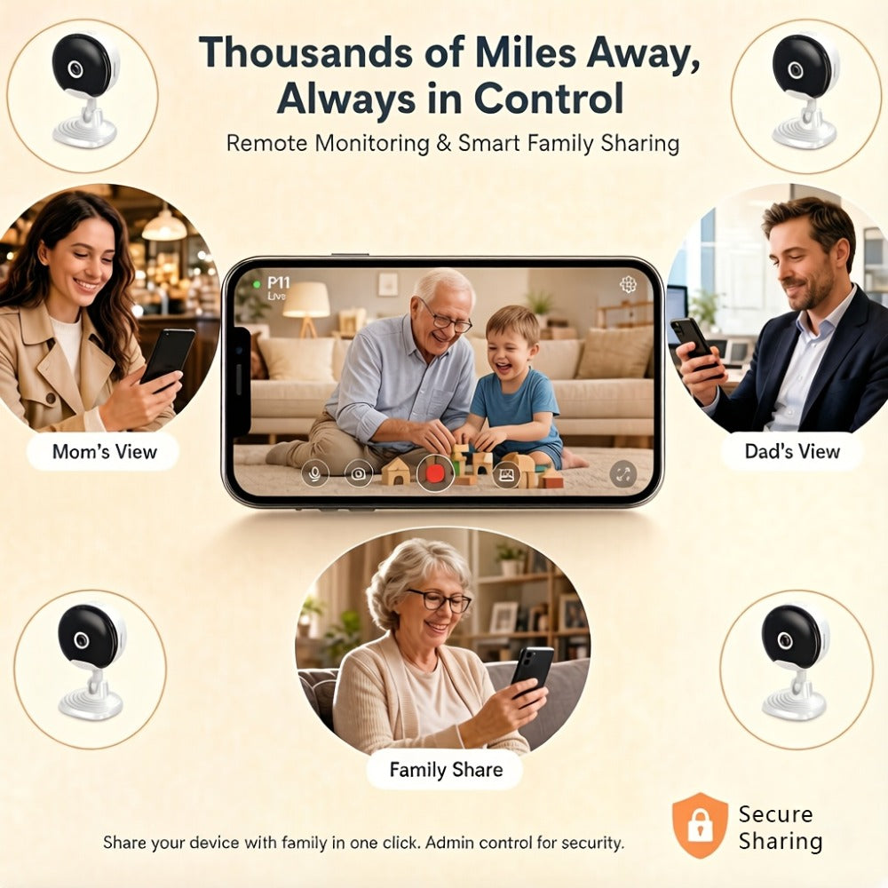 Wireless Security Camera System with Video Doorbell, Indoor Outdoor Surveillance, Long Battery Life, Two-Way Audio, Night Vision, Motion Detection, Smart App Control for Home Apartment Front Door