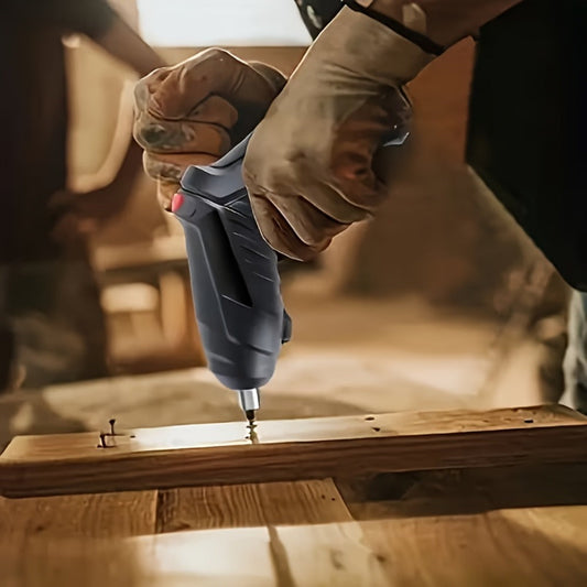 Cordless Electric Screwdriver with OF-76 and TAT-15 Drill Bit Accessory Options