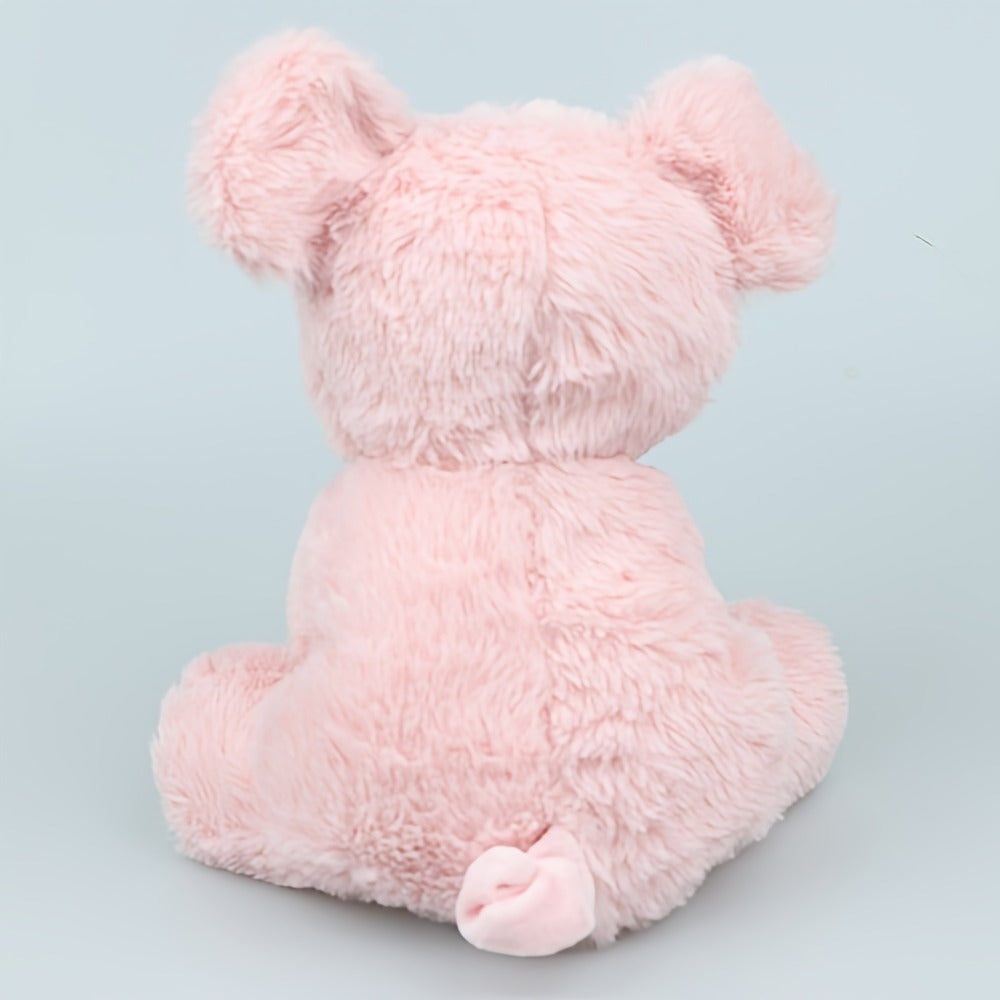 Pink Pig Plush Toy with Big Eyes for Farm Animal-Themed Decor