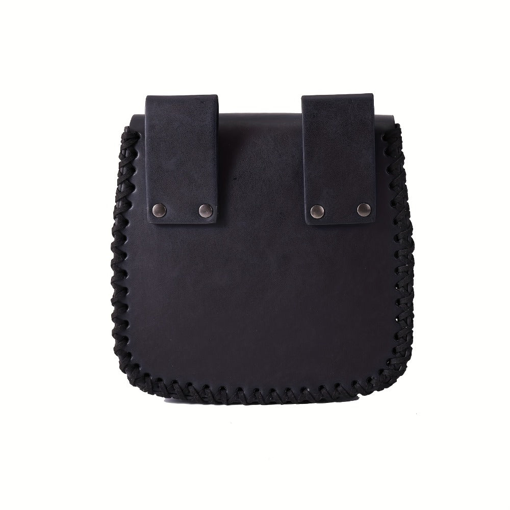 Dragon-Embossed Faux Leather Waist Bag for Renaissance Faire and Cosplay