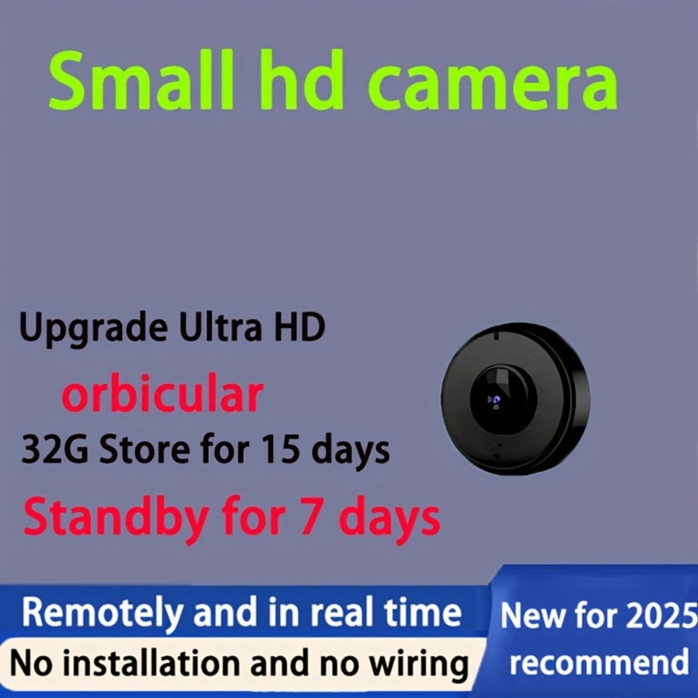 360-Degree Mini Smart WiFi Security Camera 1080P with Night Vision, Motion Detection Alarm, Pet Monitor & Nanny Cam – Battery or USB Powered, 2.4GHz & 5GHz, No Dead Angle Home Surveillance