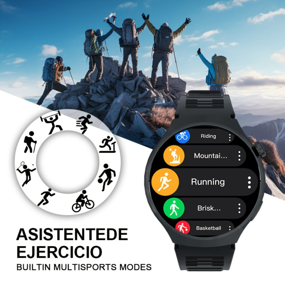 OLED Smartwatch 2.01 Inch Round Screen 95% Screen Ratio Fitness Tracker Running Cycling Walking Step Counter Music Control 300mAh Battery Lightweight Silicone Band Men Women 7 Styles Black Gray 2026