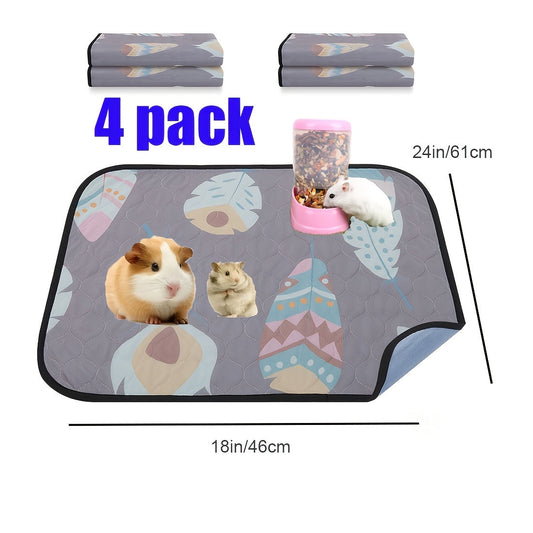 Washable Dog Pee Pads in Gray, Reusable Training Pads in 2- or 4-Pack Size Options