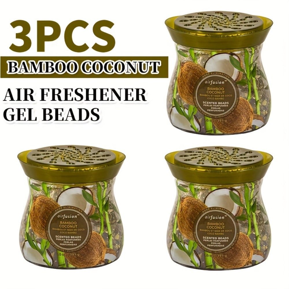 Air Freshener Scented Beads 3-Pack – Long-Lasting Fragrance Beads, Multi-Purpose Odor Eliminator for Home, Car, Closet, Bathroom & Office, Essential Oil Aromatherapy, 6 Scents Available