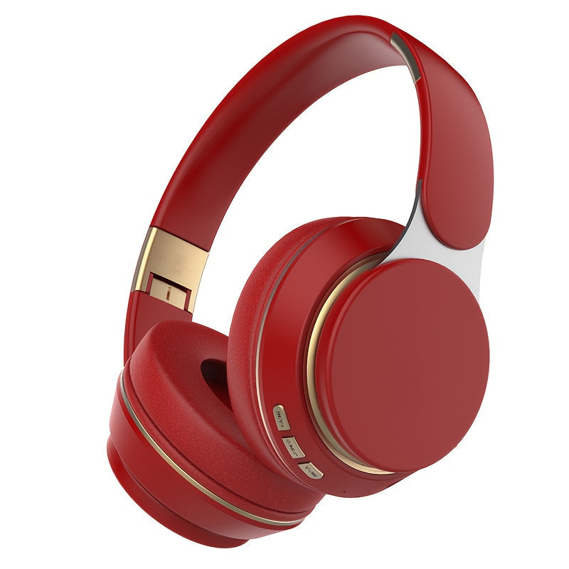 HD Foldable Over-Ear Headphones Wireless Built-In Mic Compatible PC Tablet Smartphone School Travel Gaming Lightweight Adjustable Headset Kids Adults