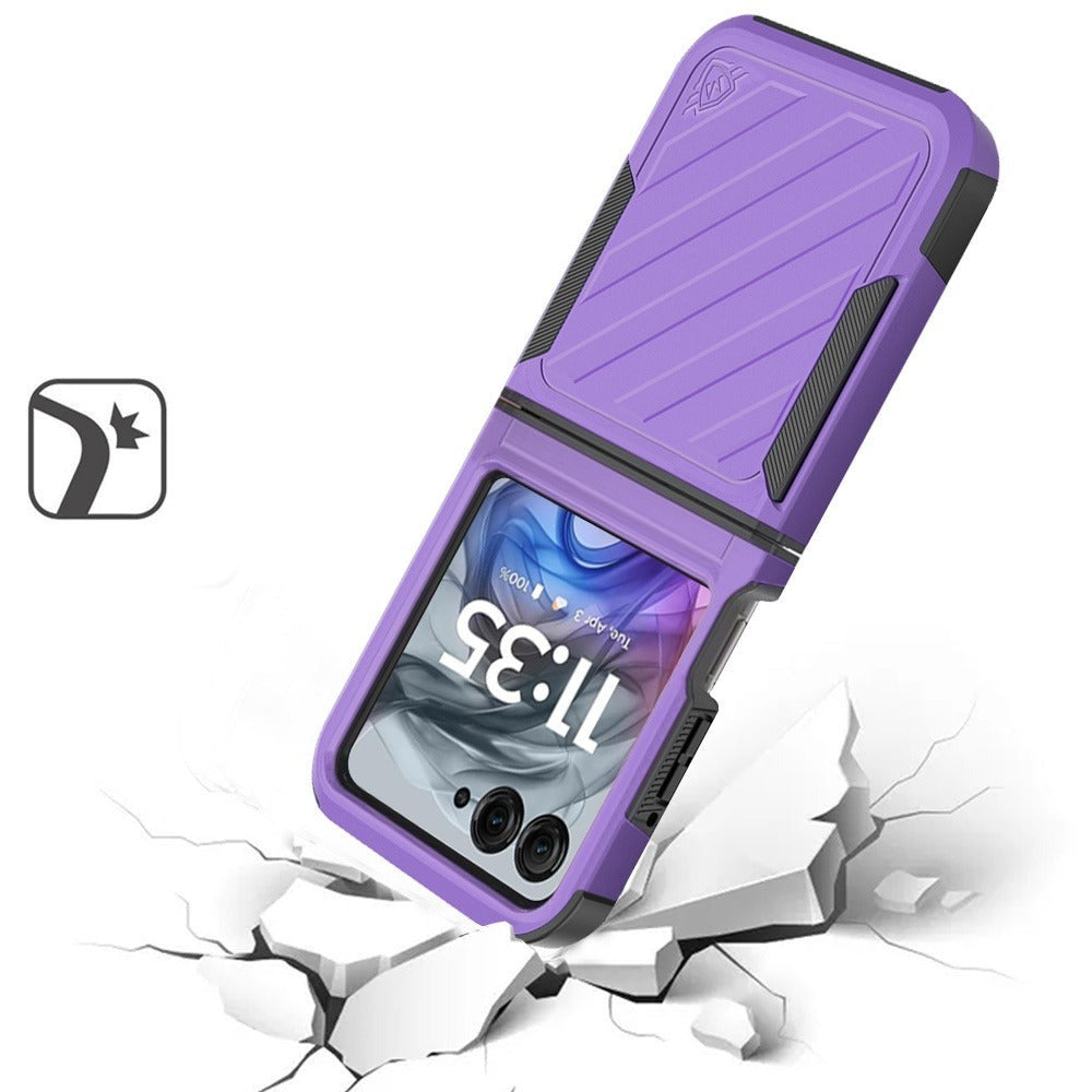 Shockproof Razr 2024 Case Dual Layer Hard PC TPU Hybrid Protective Cover for Motorola Razr 2024 – Heavy Duty Drop Protection Navy Blue Phone Case
