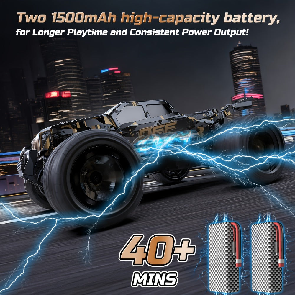 DEERC 1:16 4WD RC Truck, 42 km/h with Dual Batteries