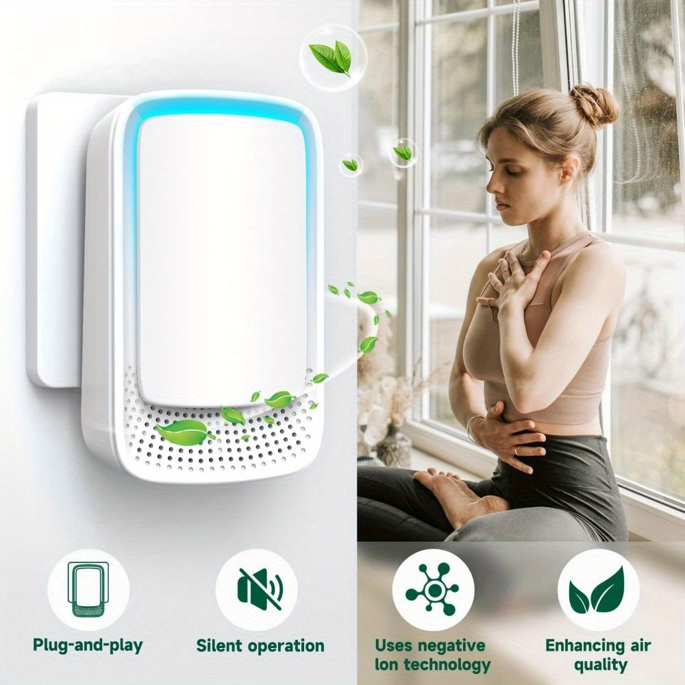 Plug-In Air Purifier Ionic – Filterless & Silent Odor Neutralizer for Home, Pets, Office & Gym, Compact 24/7 Fresh Air, Zero Maintenance, Space-Saving Design, Ideal Gift (2 or 6 Pack)
