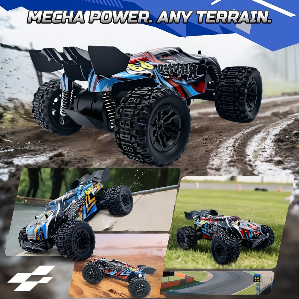 RC Off-Road Car 1:18 Scale 4WD, 35+ KM/H Hobby Grade 2.4GHz Remote Control Truck, Blue or Red