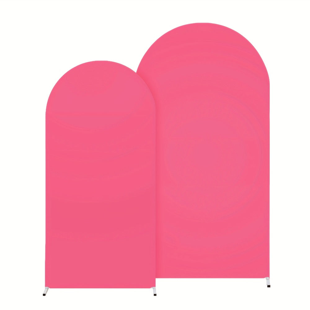 Spandex Arch Backdrop 2 Pack 6Ft x 6.6Ft Wrinkle-Free Stretch Photography Background with Bottom Zipper, Polyester Arched Cover Photo Prop for Wedding, Party, Gender Reveal & Birthday Decoration