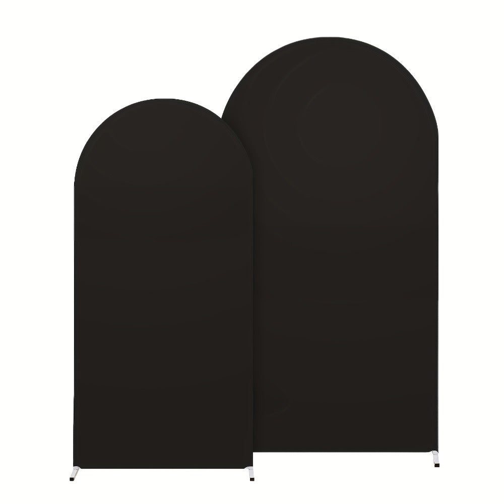 Wedding Arch Cover 2pcs Stretchable Wrinkle-Free Polyester Tight-Fit Arch Banner Covers with Zipper for Wedding Ceremony Birthday Gender Reveal Bridal Shower Graduation Party Decor
