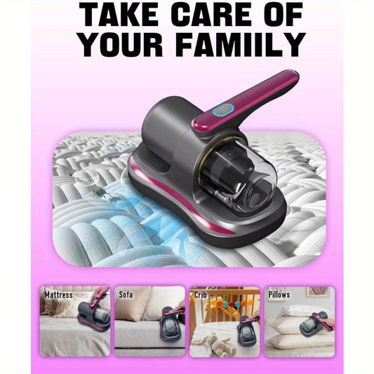 Cordless Mattress Vacuum Cleaner for Beds & Upholstery, Handheld Purple
