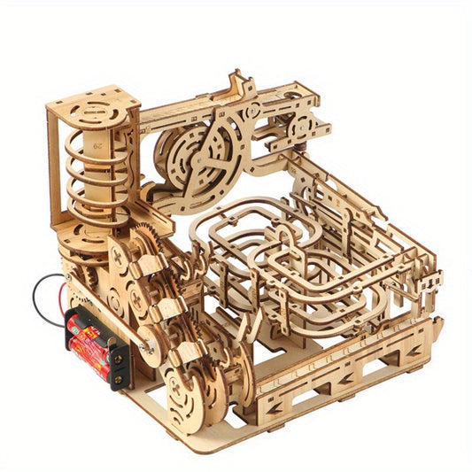 Wooden Ball Track Model Kit, DIY Puzzle with Model A or B Options