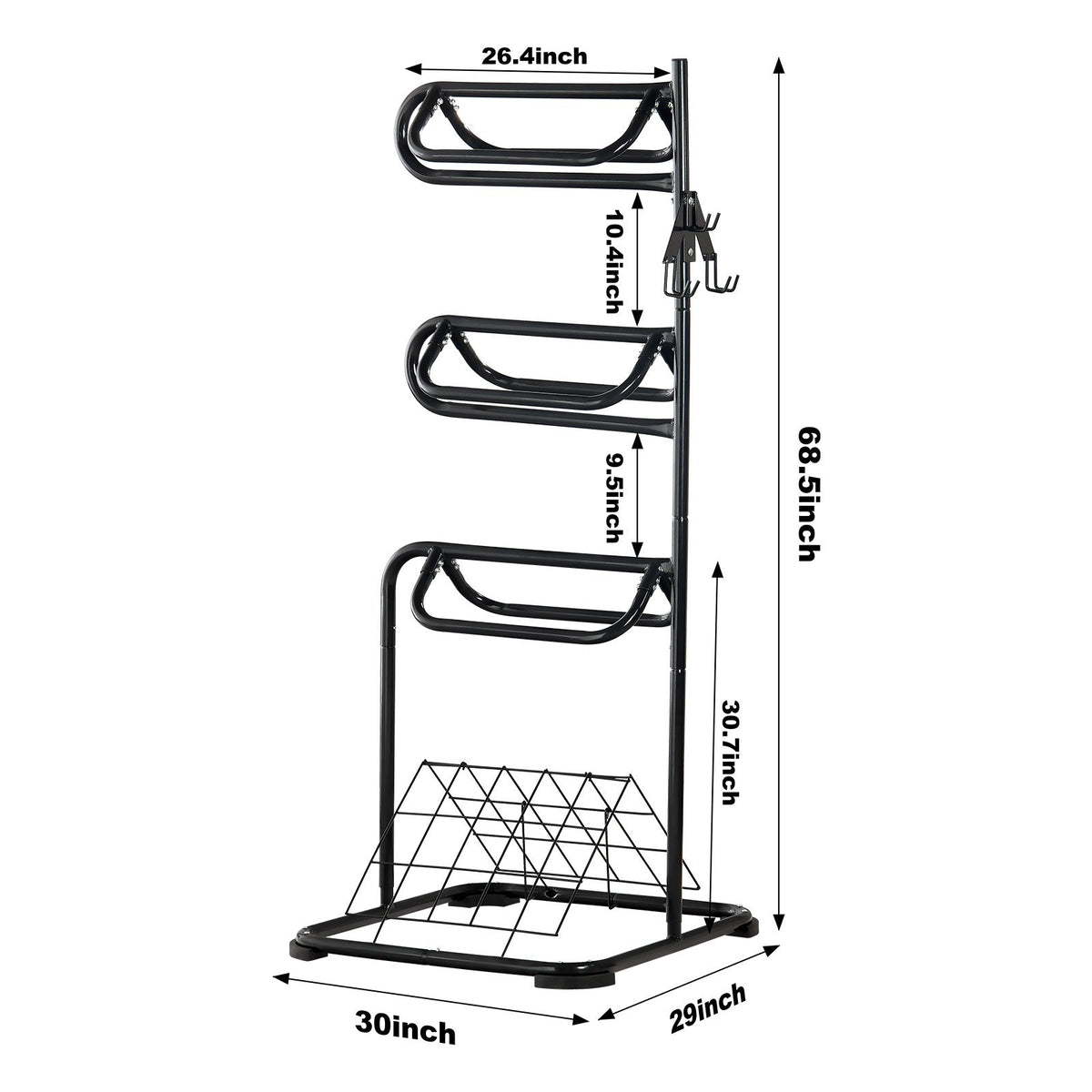 Saddle Rack Freestanding 3-Tier – VEVOR Rotating Heavy-Duty Carbon Steel Saddle Stand for English & Western Saddles | Multi-Layer Tack Storage, Rust-Resistant, Easy Assembly, Black
