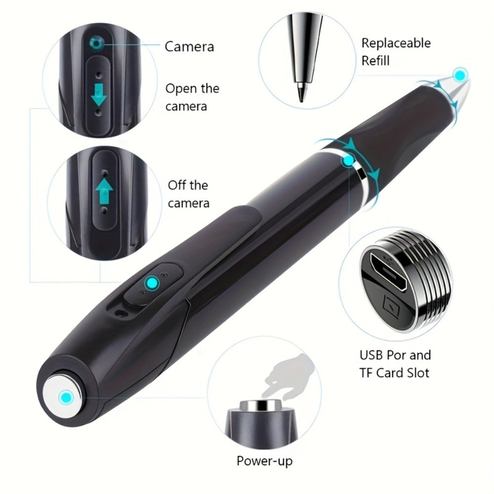 32GB Voice Activated Recorder with MP3 Player & 1080P Body Camera - Digital Recording Pen, Mini Belt Clip Design, Indoor Outdoor Surveillance, Conference Business Lecture Classroom
