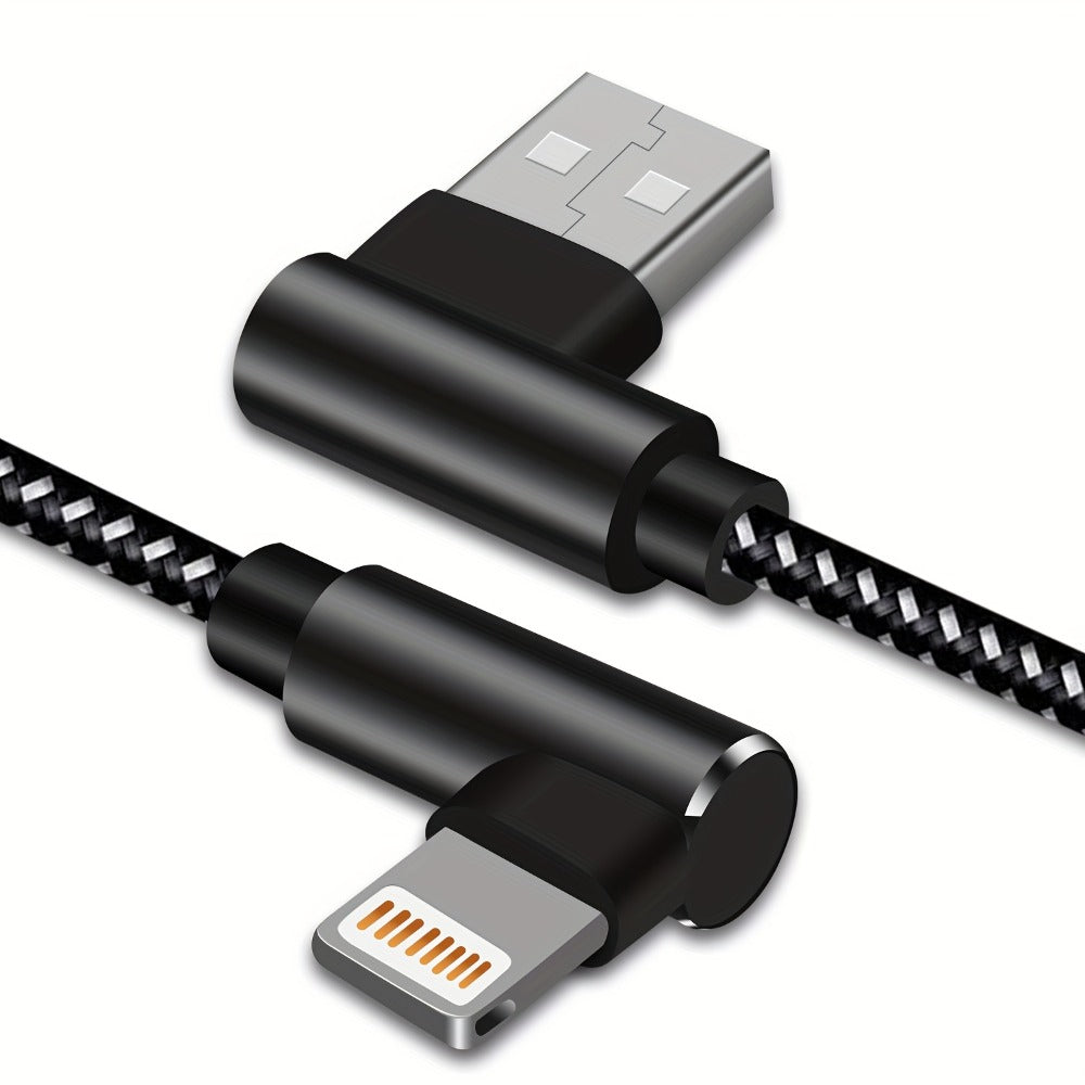 10ft Nylon Braided Lightning Cable 3-Pack MFi Certified – USB-A to Lightning iPhone Charger Cord for iPhone 14 13 12 11 Pro Max XS XR X 8 7 SE | iPad iPod | 2.4A Fast Charge 480Mbps Data Sync