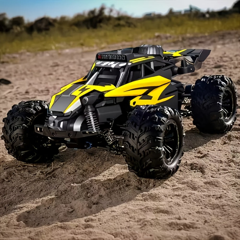 4WD All-Terrain RC Off-Road Truck with Alloy Steel Body, Red or Yellow