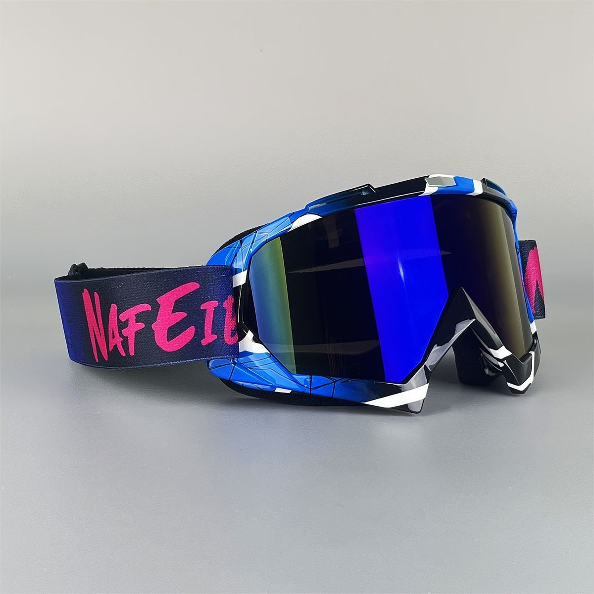 Ski Goggles with Headband – Mirror Coating Polycarbonate Lens, TPU Frame, Adjustable Thick Foam Pad, Anti-Fog Snow Goggles for Adults, 30+ Color Options for Skiing & Snowboarding