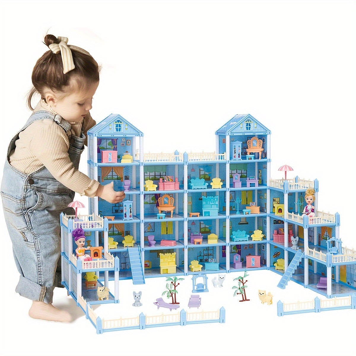 Princess Dollhouse Castle Playset with 14 to 27 Room Options