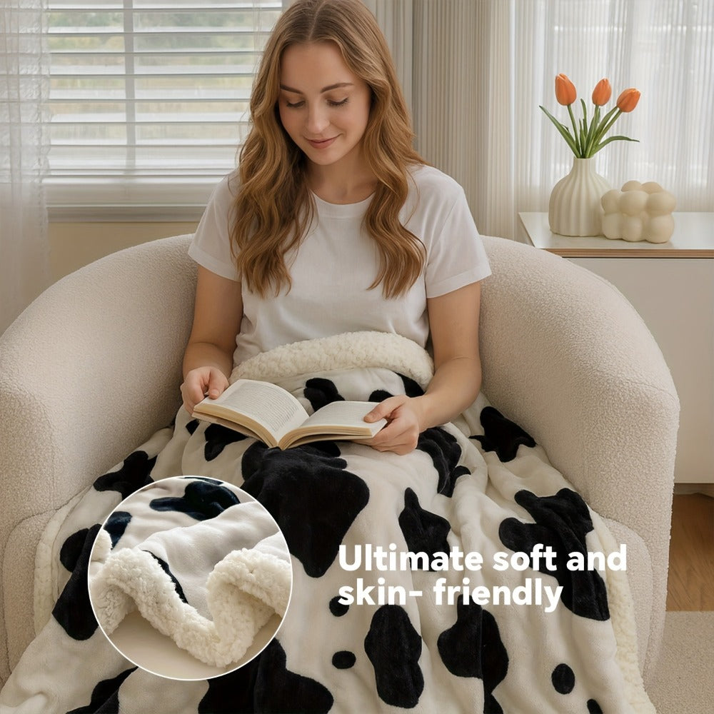 400-450gsm Heavyweight Flannel Blanket – Thick Warm Woven Throw for Bed, Sofa & Bedroom, Machine Washable, 16 Patterns, 4 Sizes