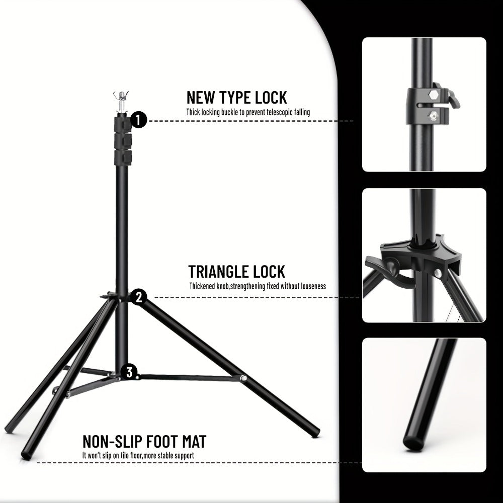 Multi-Size Adjustable Backdrop Stand Kit 10x10ft & 6.5x6.5ft – Heavy Duty Sturdy Background Support System for Photo Studio, Wedding, Party & Event Photography, Quick Setup Design