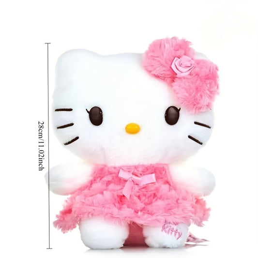 Hello Kitty Plush Doll in Pink Rose Dress, Listed 10-Inch Size