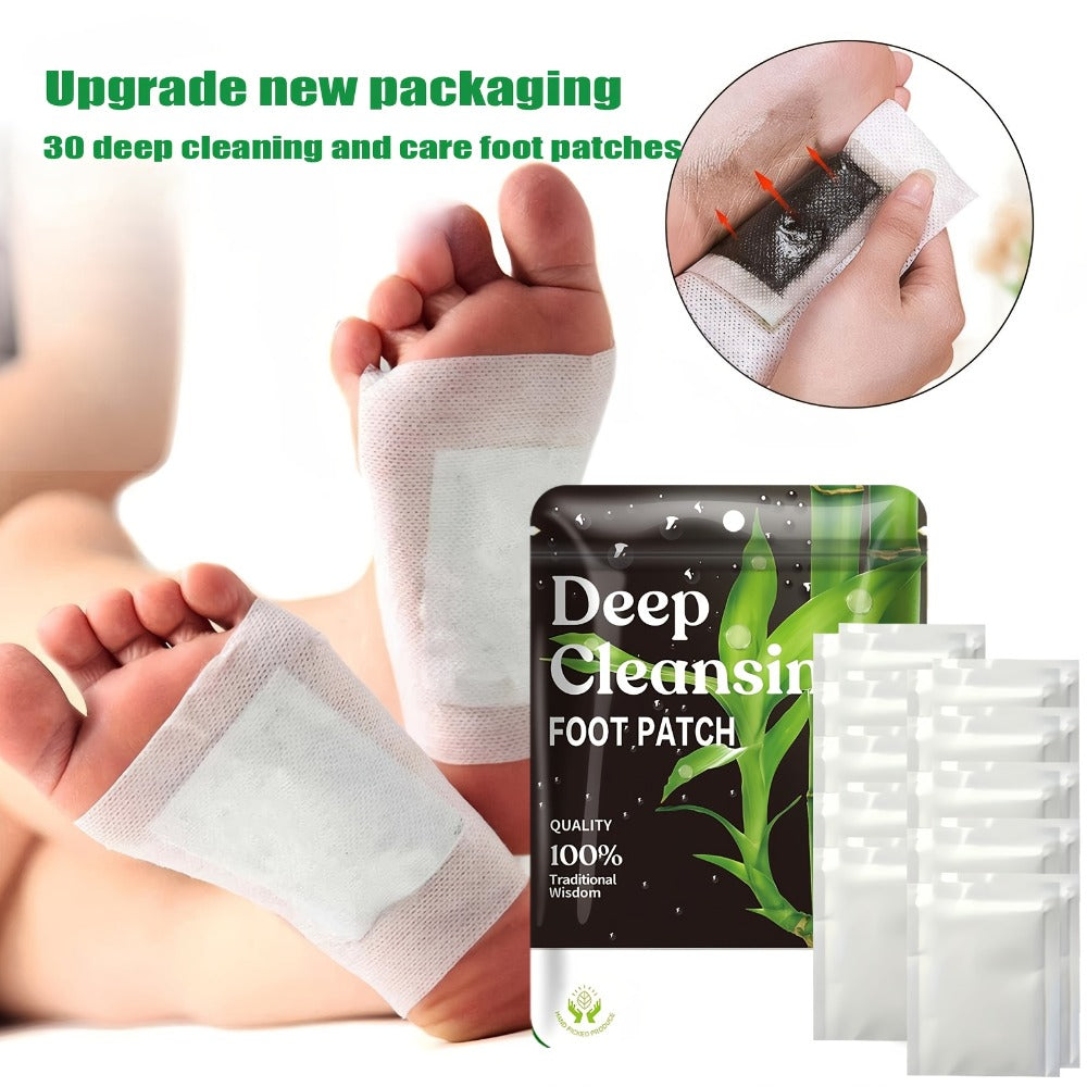 Foot Detox Pads 100pcs Overnight Bamboo Vinegar & Ginger Powder — Deep Cleansing Alcohol-Free Natural Plant Patches, Moisturizing Foot Care for Women, Winter Wellness & Daily Use Gift