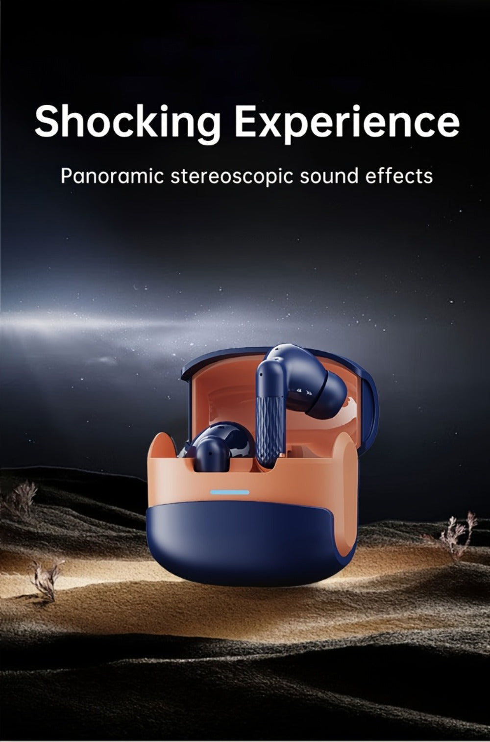 ANC Wireless Earbuds Acer Official TWS In-Ear Active Noise Cancellation Spatial Audio Low Latency Gaming Mode HD Calls Long Battery Life Sports Driving Earphones Navy Blue White