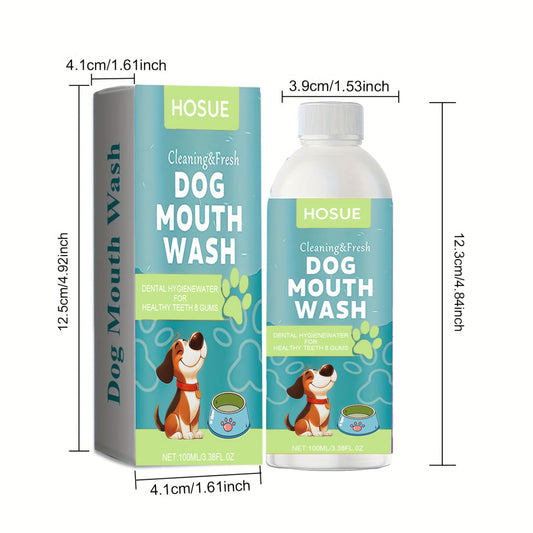 Dog Mouthwash with Peppermint Extract, 100 mL Oral Care Water Additive
