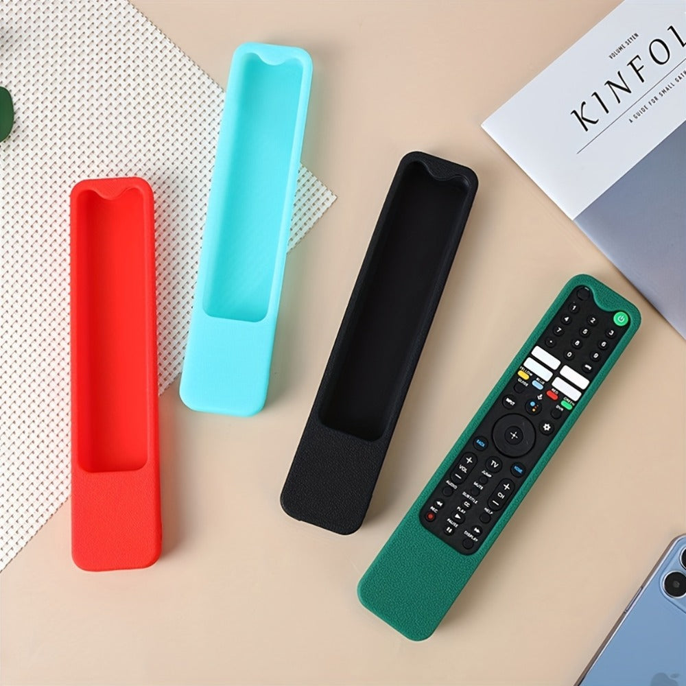 Glow in the Dark TV Remote Silicone Case Universal with Lanyard – Anti-Slip Protective Cover, Remote Holder for Most TV Remotes, Drop Protection, Red & Dark Green, Never Lose Your Remote Again