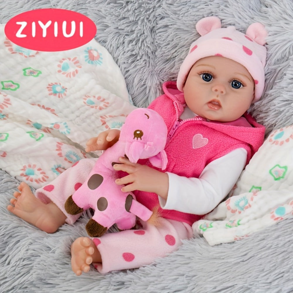 ZIYIUI 19.69-Inch Reborn Baby Doll with Soft Body and Accessories