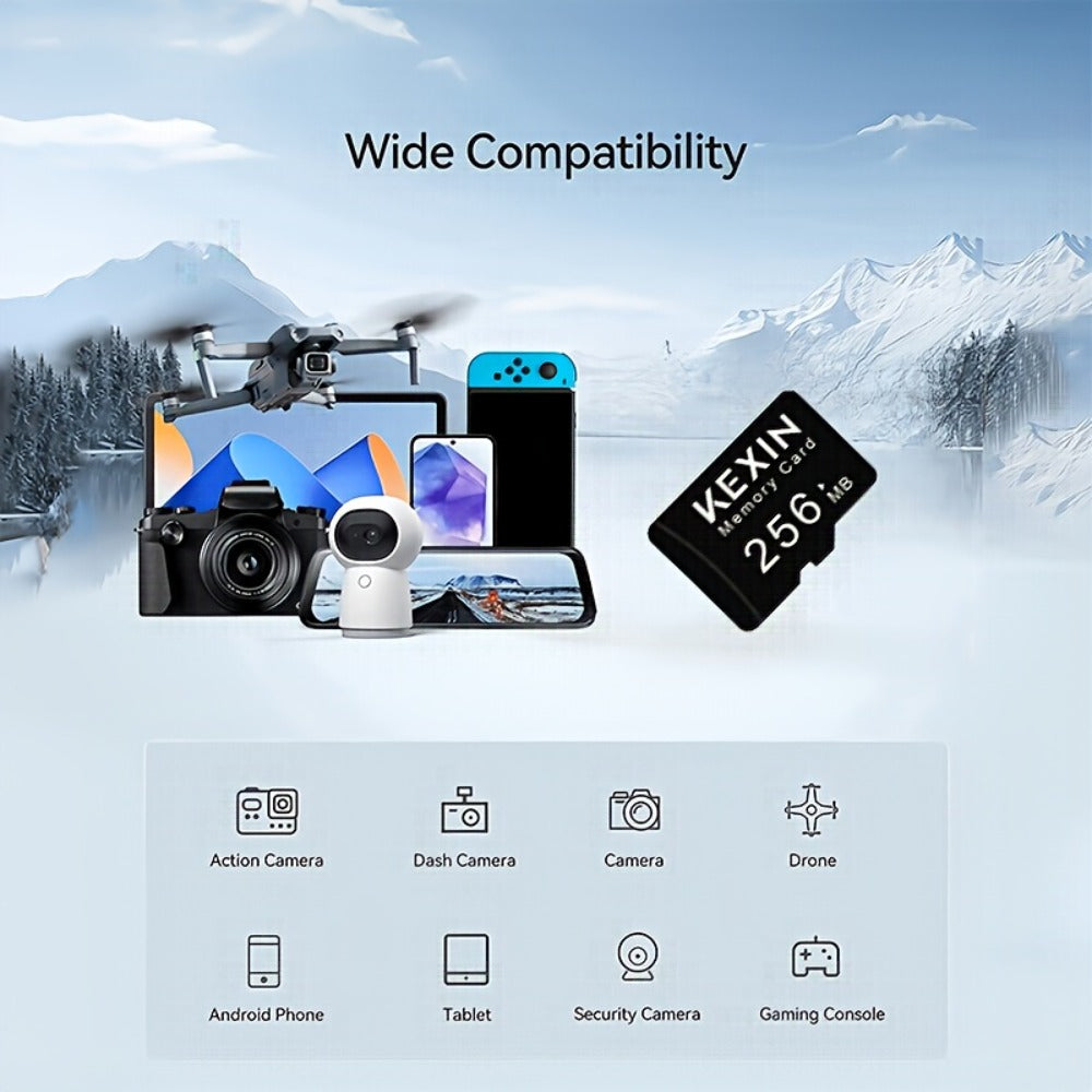 256MB Micro SD Card 10 Pack with SD Adapter, KEXIN High Speed TF Memory Cards Bulk Set for Car Audio, Dash Cam, Camera, Smartphone, Tablet, Game Console, PC – Compact Flash Storage Multi-Device