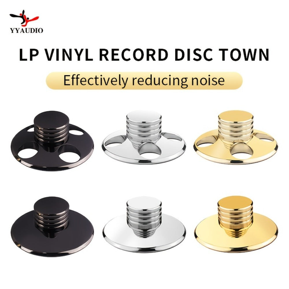 Vinyl Record Weight Stabilizer LP Clamp for Turntables | Metal Disc Stabilizer, Reduces Vibration & Noise, Polished Stainless Steel, Compatible with Most Turntable Models – YYAUDIO