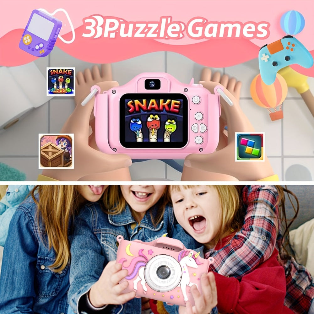 Kids Digital Camera with 1080P Video, 6 Photo Modes and 32GB Memory Card
