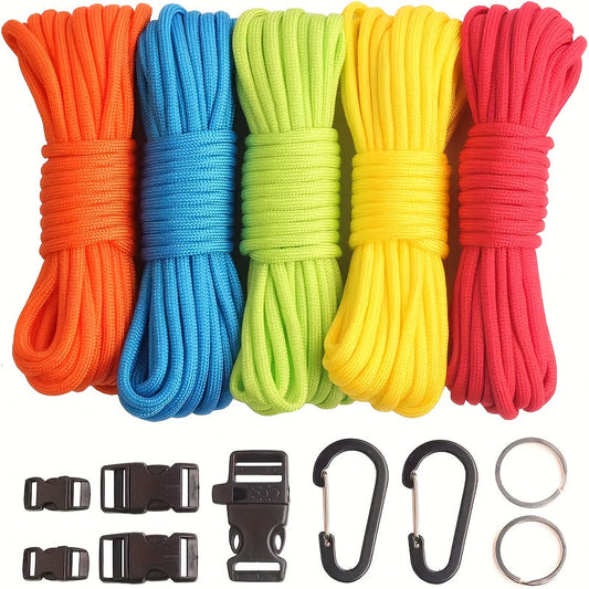 Paracord Bracelet Making Kit with Nylon Rope and 5 Buckle Types for DIY Crafts