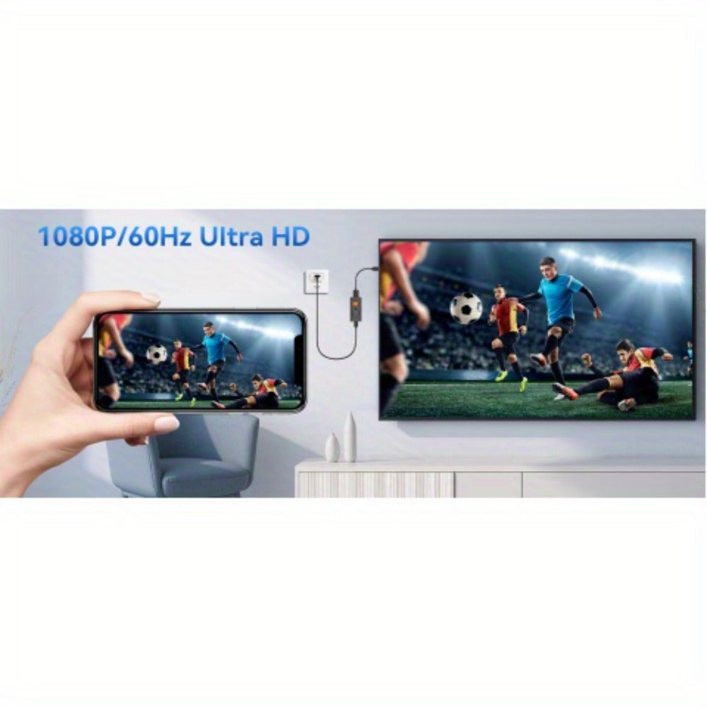 AirPlay Miracast Screen Mirroring Dongle 1080P - Wireless HDMI Display Adapter for iPhone Android Mac Windows PC to TV Projector, 5GHz WiFi, Plug and Play, No App Required, DLNA Streaming Stick