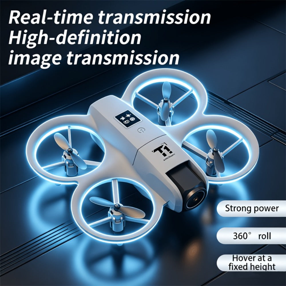 180° Rotating Dual Camera Drone Optical Flow Positioning Gyroscope Stabilization 360° Roll One-Button Takeoff Landing Calibration | Beginner Adult RC Quadcopter Gift for Kids Boys Girls