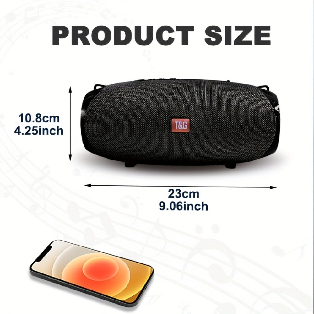 TG534 Dual Speaker Bluetooth Wireless Speaker – TWS Stereo Hi-Res Audio, Hands-Free Calling, FM Radio, TF Card & USB Drive Support, Compatible with Phone, Tablet & TV, Built-in Microphone
