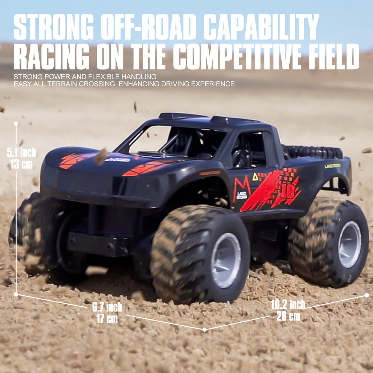 Amphibious RC Car 1:16 Scale 4WD, Waterproof Monster Truck or Pickup, 2 Batteries