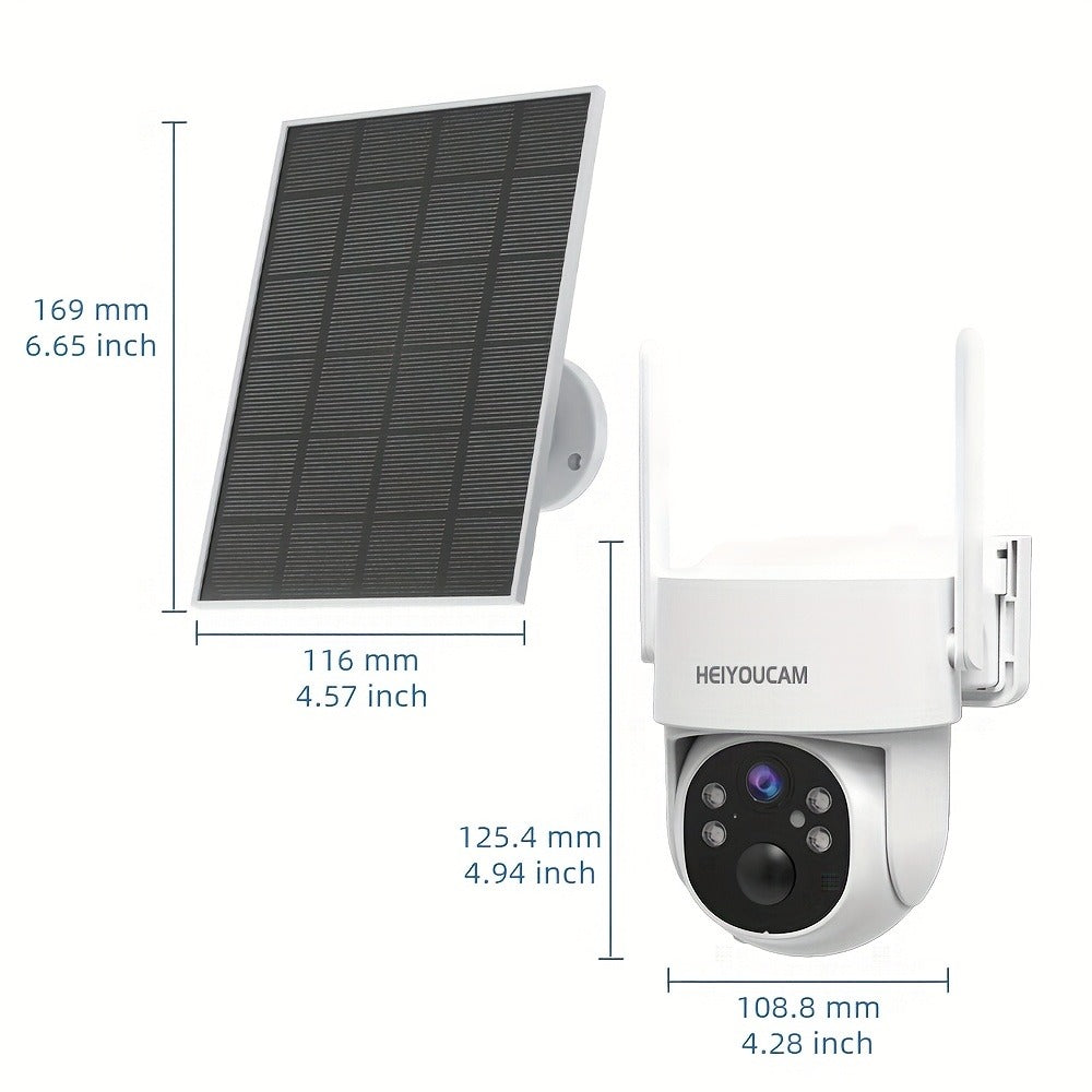 AI Auto Tracking Solar Security Camera Outdoor 360° Dome – AI Human Detection, Full Color Night Vision, Smart Siren & Spotlight, Two-Way Audio, 6000mAh Battery Wireless WiFi Camera