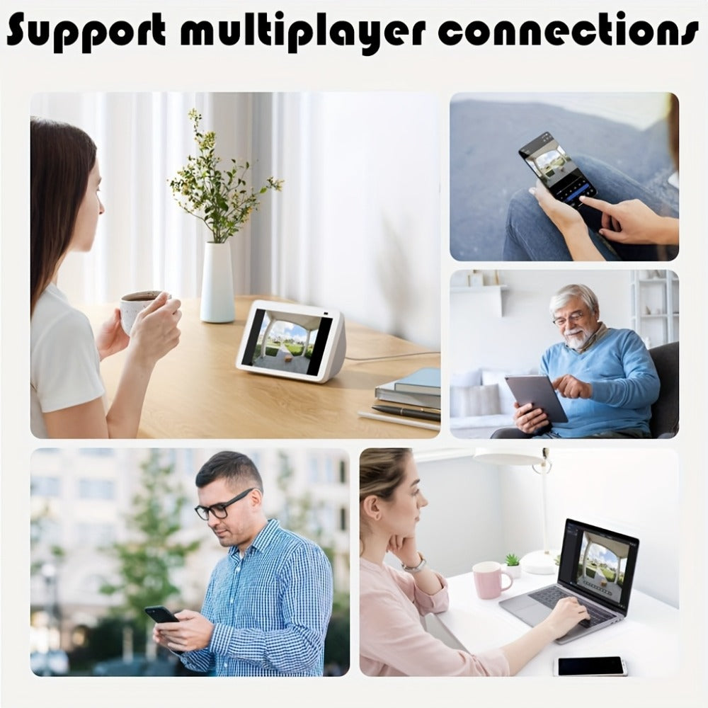 Wireless Security Camera Rechargeable Battery, No WiFi No Internet AP Hotspot, IR Night Vision, Two-Way Audio, Motion Detection Alerts, Indoor Outdoor Portable Surveillance – Home Pet Baby Monitor