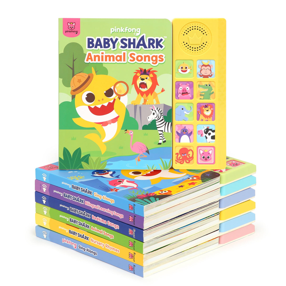 Baby Shark Sound Book for Toddlers — Pinkfong 10-Button Interactive Animal Songs Sing-Along Nursery Rhymes Learning Book Kids Ages 1-3, Birthday Baby Shower Christmas Gift