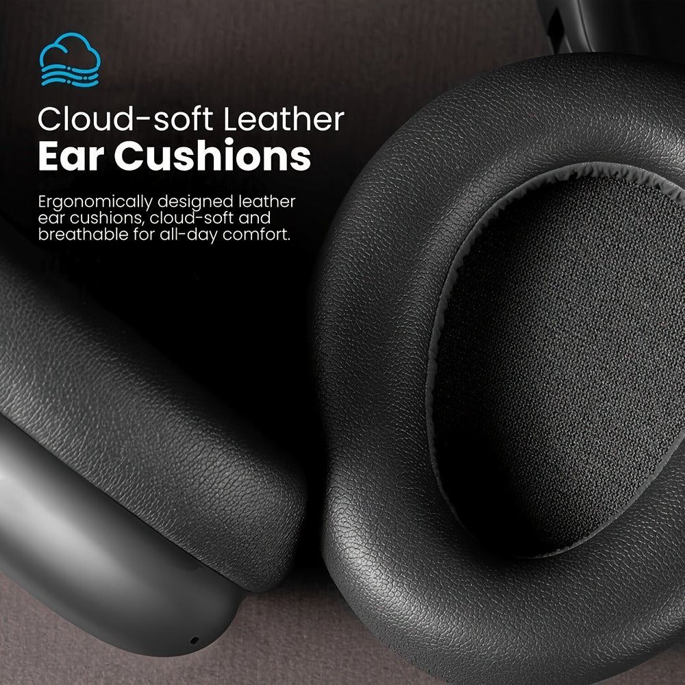 ANC Foldable Over-Ear Headphones Bluetooth 5.4 with 40H Playtime – Hi-Fi Stereo Deep Bass Active Noise Cancelling Wireless Headset with Mic for Work Travel Daily Use