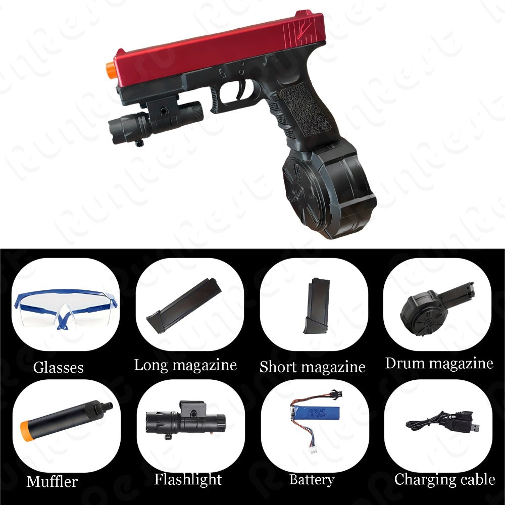 Electric Full Auto Gel Blaster Splatter Ball Rifle – Rechargeable, High-Speed, Long Battery Life, Indoor Outdoor Team Shooting Game Toy for Ages 12+, Halloween & Christmas Gift