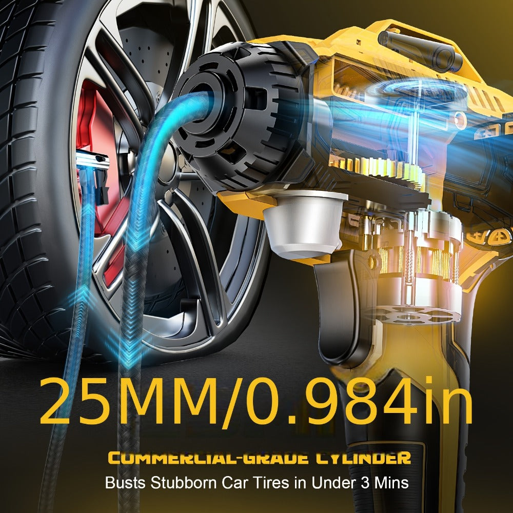 Cordless Tire Inflator 160PSI Portable Air Compressor Compatible with DeWalt 20V / 18V Battery – Digital Pressure Gauge, Fast Inflation for Cars, Motorcycles, Bicycles & Sports Balls (Battery Not Included)