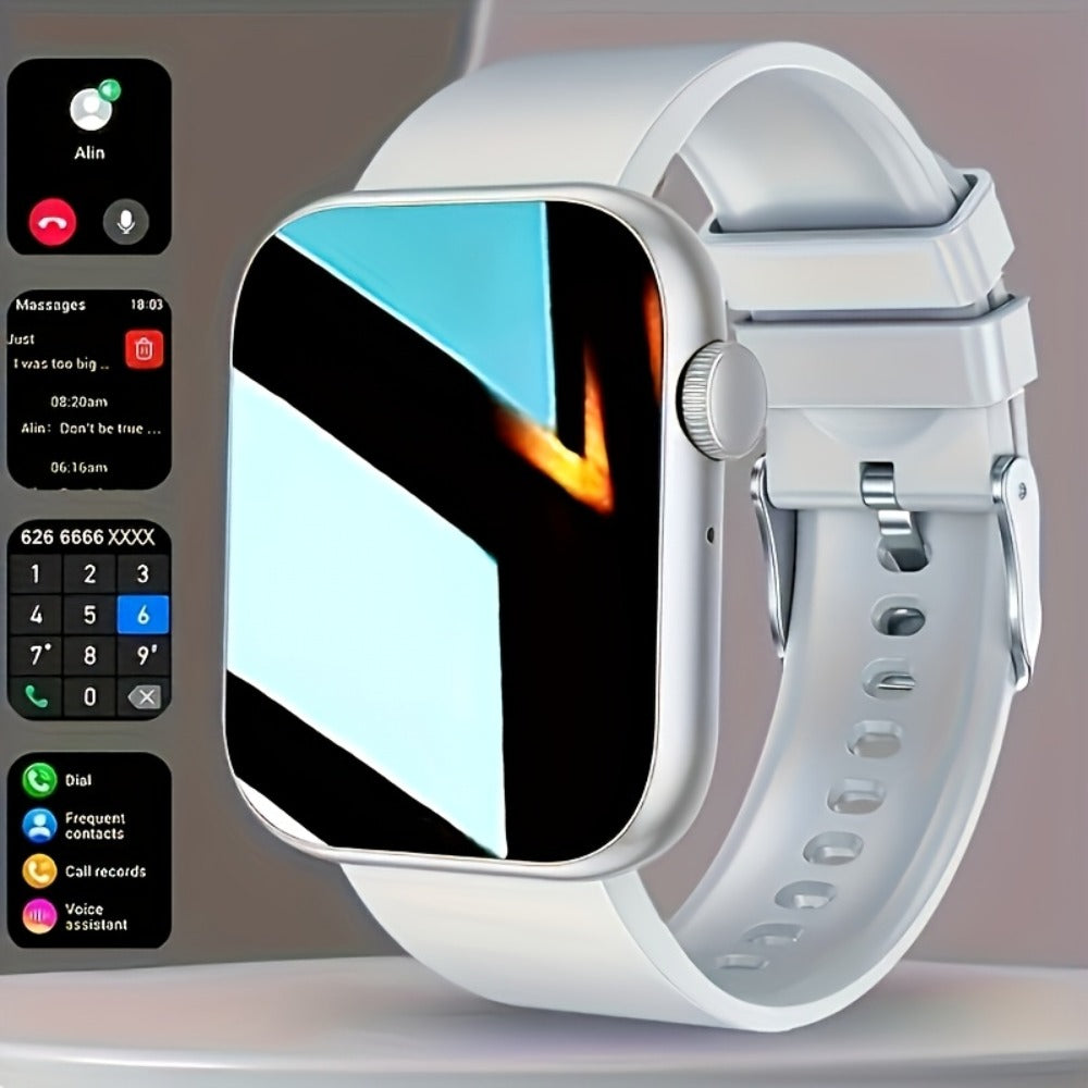 Full Touch Screen Smartwatch 95% Screen Coverage Customizable Watch Dials – 1.83" TFT Wireless Calling SMS Reminders Multiple Sport Modes Compatible with Android iPhone Unisex Black Pink Gift
