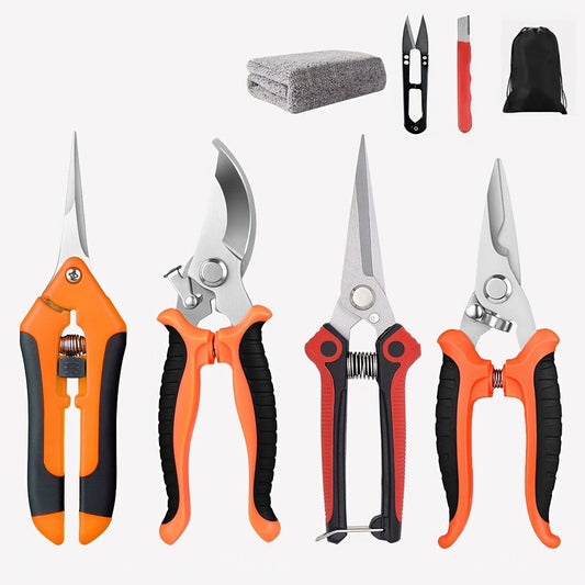 Garden Pruning Tool Set with Stainless Steel Blades, Shears & Scissors