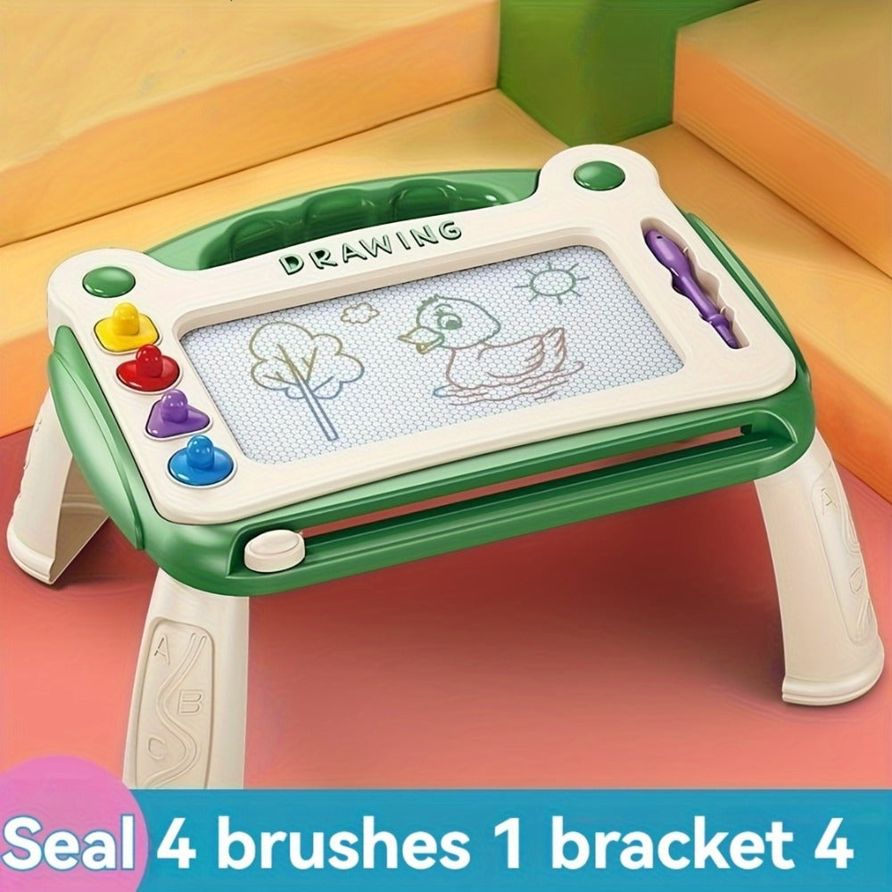 Kids Magnetic Drawing Board 3-in-1 Doodle Kit – Reusable Erasable Toddler Art Toy with Stamps, Pen & Stand | STEM Learning Gift for Boys Girls Ages 3-8 Birthday Christmas Easter