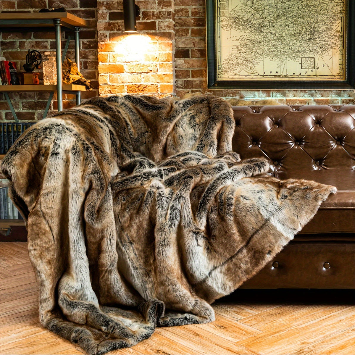 Long Hair Fluffy Reversible Plush Velvet Throw Blanket – 300-350gsm Soft Elegant Throw for Couch & Bed, 6 Colors, 2 Sizes